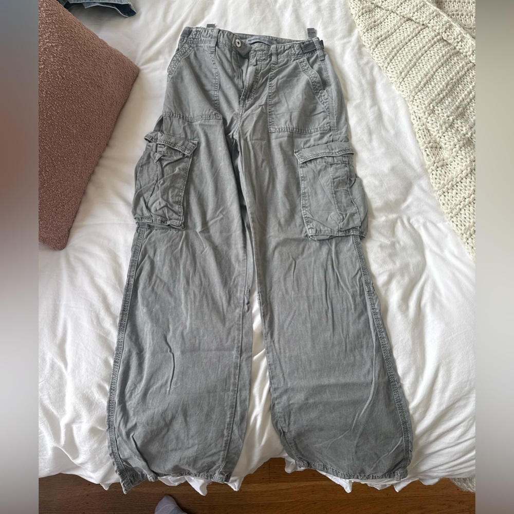 Bershka Gray Cargo Pants